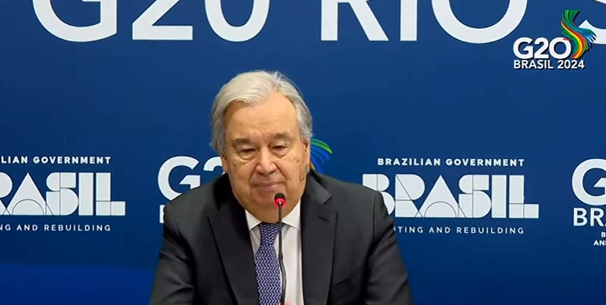 G20 ‘perderá relevância’ se houver divisão, diz Guterres