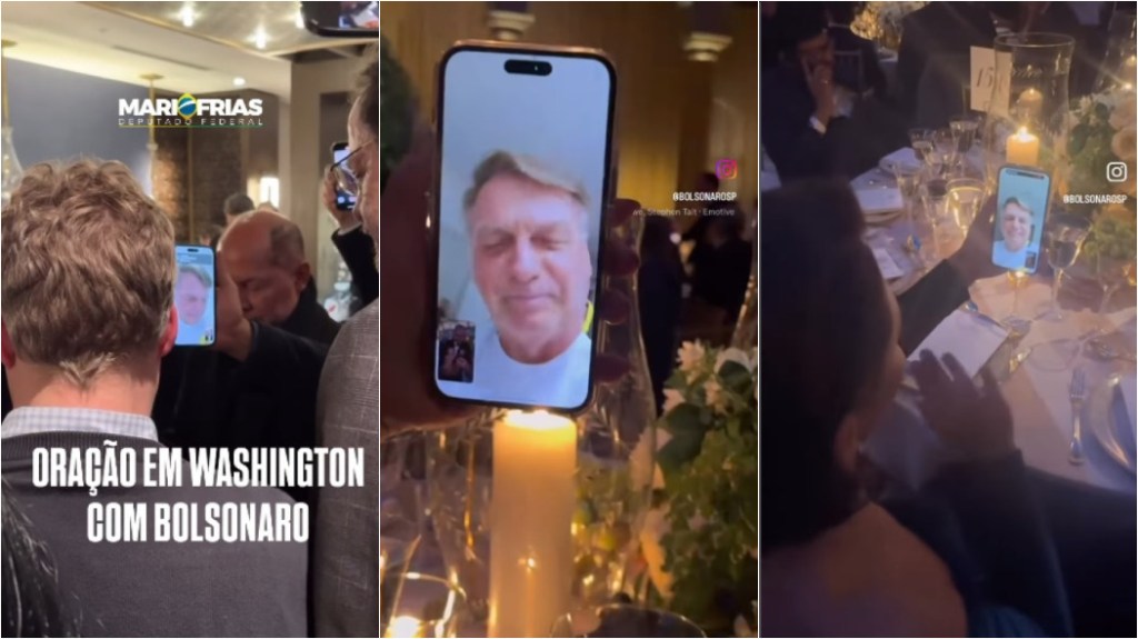 Bolsonaro participa de roda de oração virtual durante posse de Trump