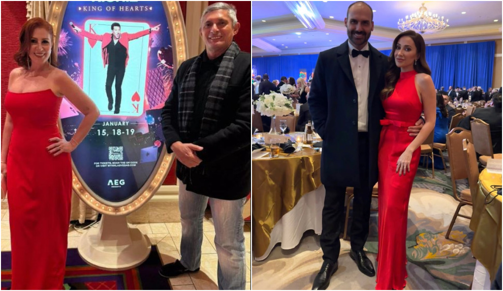 Zambelli e esposa de Eduardo Bolsonaro vestem vermelho na posse de Trump e se explicam nas redes sociais