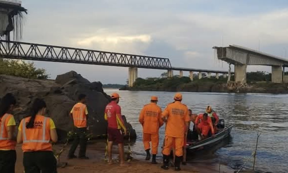 Busca por vítimas da queda da ponte entre Tocantins e Maranhão encerra nesta quarta