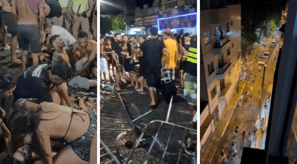 Vídeos que circulam em redes sociais mostram cenas de correria, desespero e socorro às vítimas após tiroteio no Carnaval de Rio Pomba (MG)