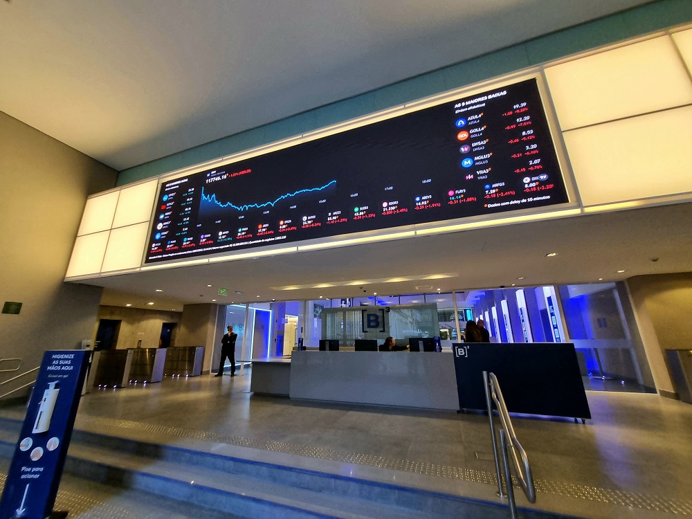 Ibovespa cai 0,81% e encerra aos 123,5 mil pontos