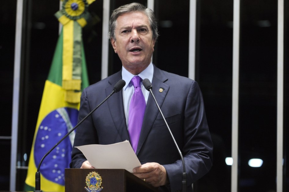 Em discurso, senador Fernando Collor (PTB-AL).