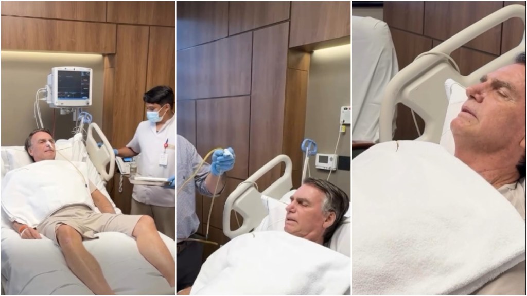 Bolsonaro come gelatina e tira sonda nasogástrica após 17 dias sem comer na UTI por cirurgia no intestino