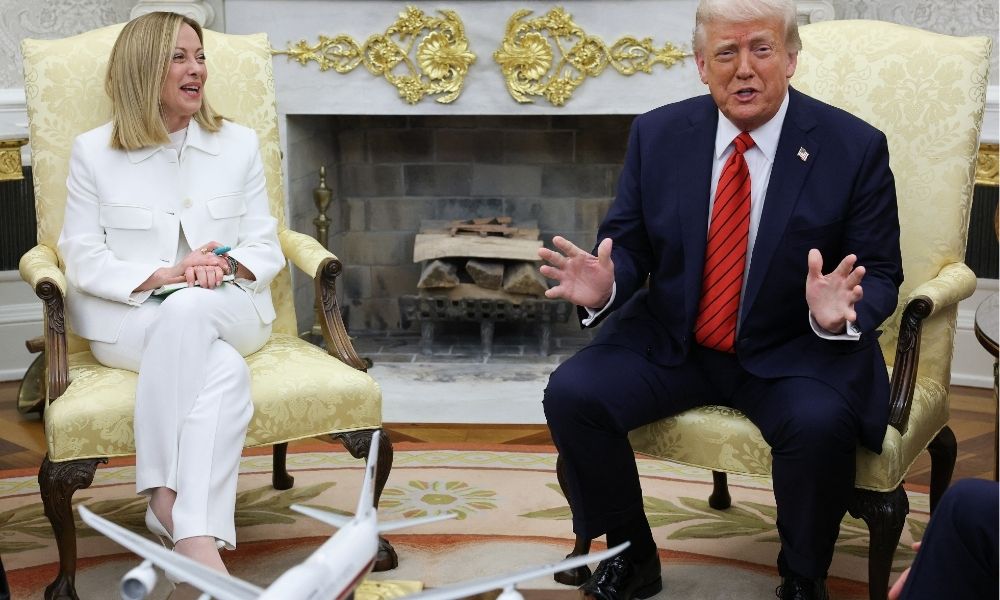 Em reunião na Casa Branca, Trump e Giorgia Meloni reforçam parceria entre EUA e Itália
