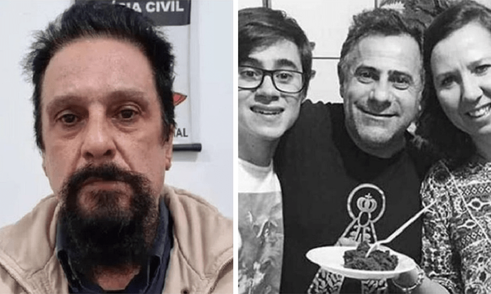 Paulo Cupertino à esquerda; à direita, Rafael Miguel e seus pais