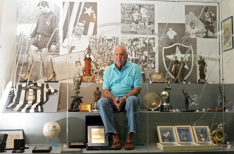 Nilton Santos, em General Severiano, sede do Botafogo