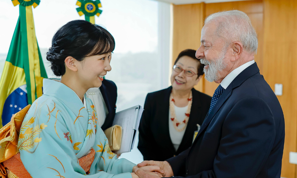 11.06.2025 - Princesa Imperial do Japão, Kako de Akishino Presidente da República, Luiz Inácio Lula da Silva, recebe a visitada da Princesa Imperial do Japão, Kako de Akishino. Palácio do Planalto, Brasília - DF. Foto: Ricardo Stuckert / PR