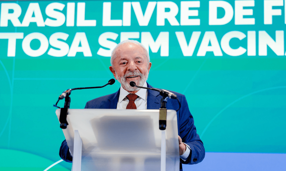 06.06.2025 - Cerimônia de certificação do Brasil como país livre de febre aftosa sem vacinação pela Organização Mundial de Saúde Animal (OMSA) Presidente da República, Luiz Inácio Lula da Silva, durante Cerimônia de certificação do Brasil como país livre de febre aftosa sem vacinação pela Organização Mundial de Saúde Animal (OMSA). Paris - França. Foto: Ricardo Stuckert / PR
