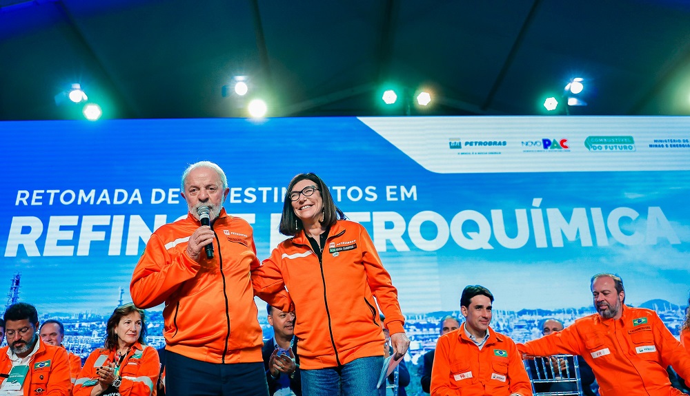 Presidente da República, Luiz Inácio Lula da Silva, durante Cerimônia de Anúncio de Investimentos da Petrobras em Refino e Petroquímica no Rio de Janeiro
