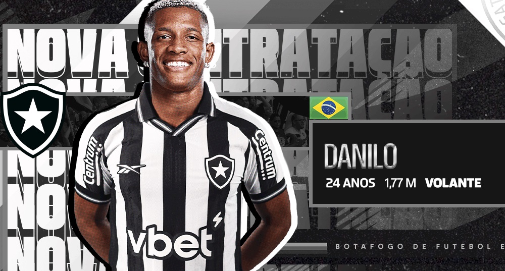Danilo, ex-Palmeiras, deixa a Inglaterra e é anunciado como novo reforço do Botafogo