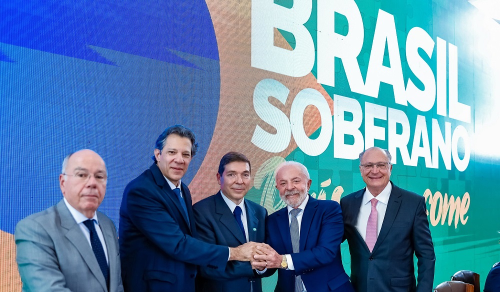 Presidente da República, Luiz Inácio Lula da Silva, Mauro Vieira, Fernando Haddad e Geraldo Alkckmin durante 5ª Reunião Plenária do Conselho de Desenvolvimento Econômico Social Sustentável