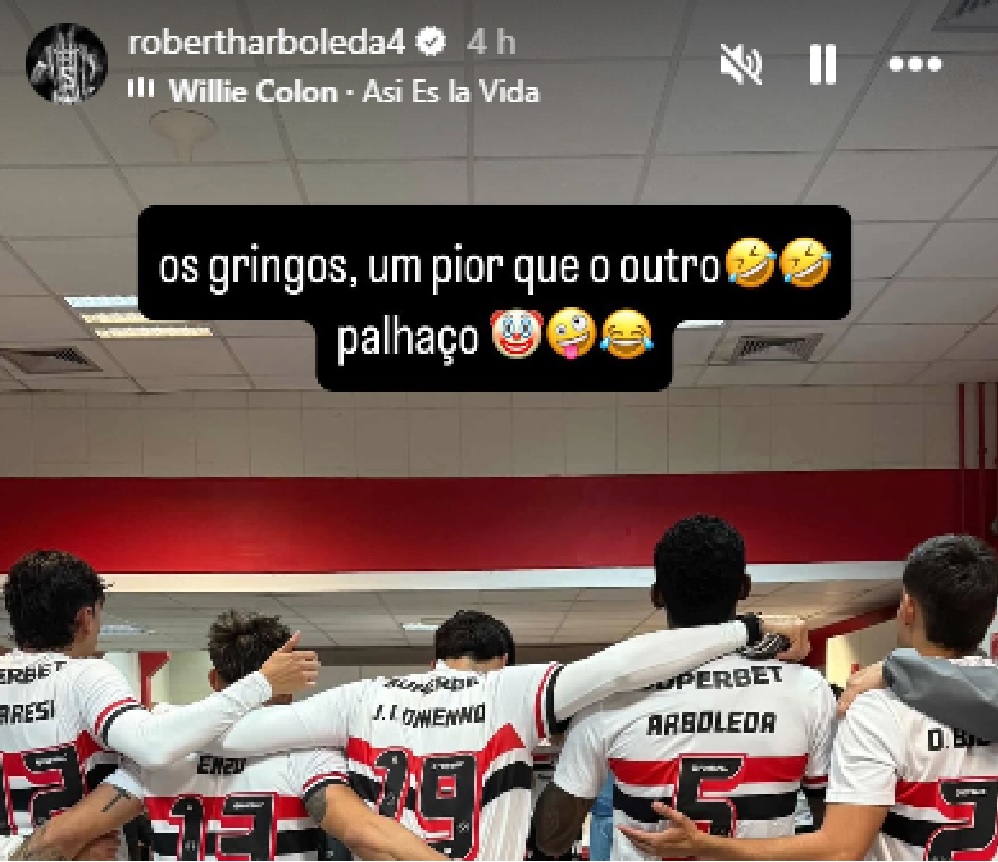 Arboleda rebate ex-atacante Muller após vitória do São Paulo com gols de gringos: 'Palhaço'