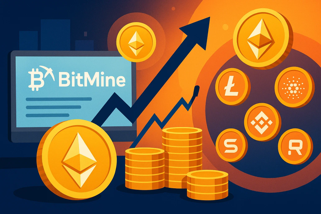 Notícias Cripto: BitMine acumula US$ 24,5 bilhões em ETH e altseason ganha força — Veja as 6 altcoins que prometem disparar