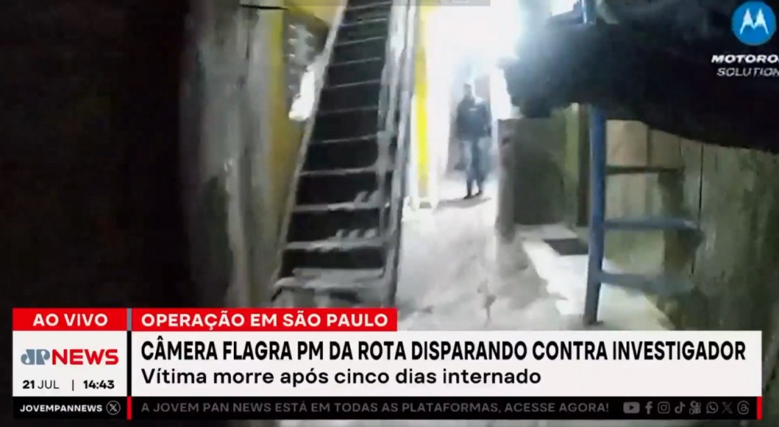Câmera corporal mostra momento que PM da Rota atira em policial civil