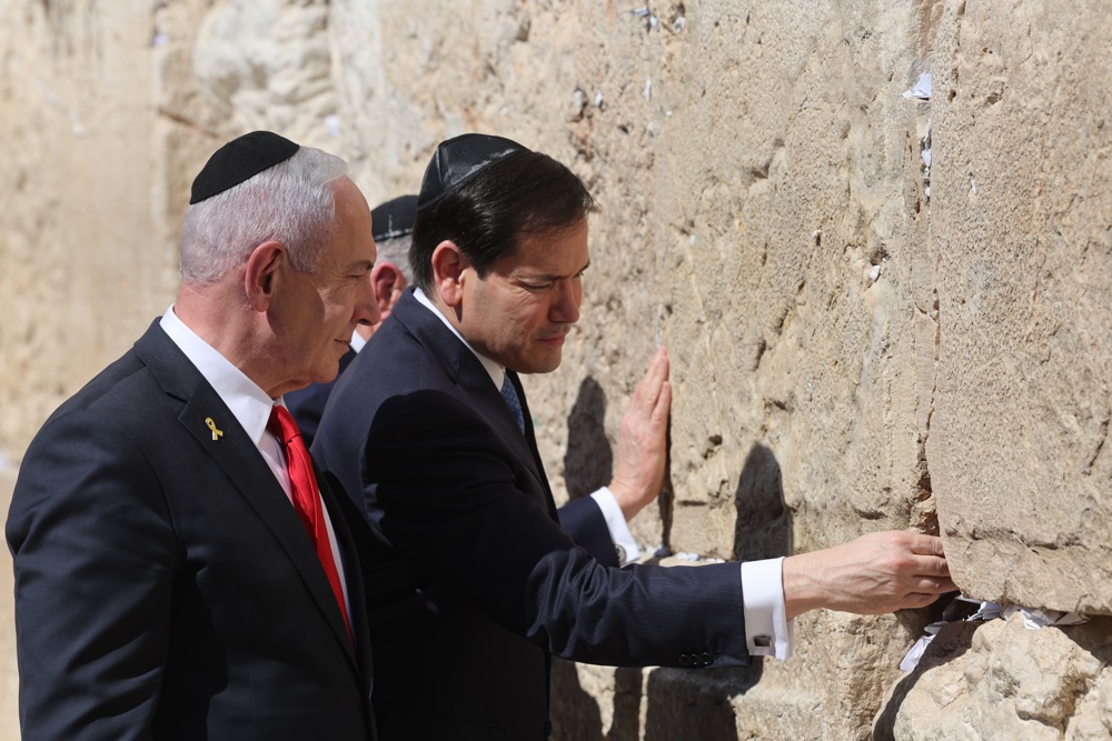 Netanyahu visita Muro das Lamentações com Rubio e diz que aliança entre Israel e EUA ‘nunca foi tão forte’