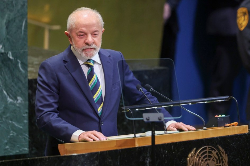 O presidente brasileiro Luiz Inácio Lula da Silva discursa durante o Debate Geral da 80ª sessão da Assembleia Geral das Nações Unidas