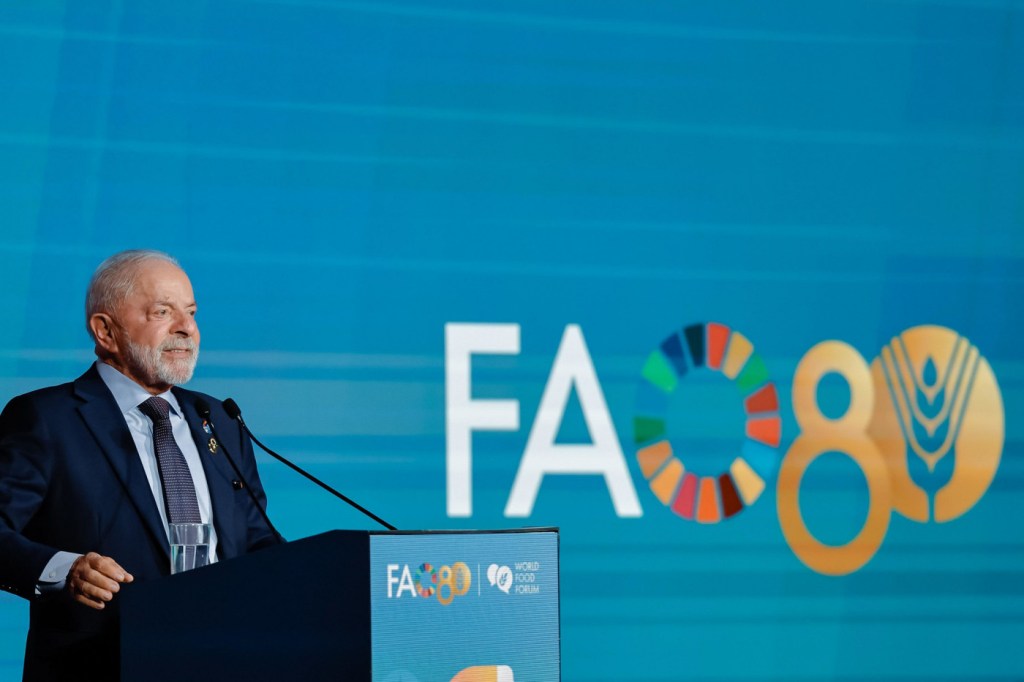 Fome é irmã da guerra, diz Lula no Fórum Mundial da Alimentação