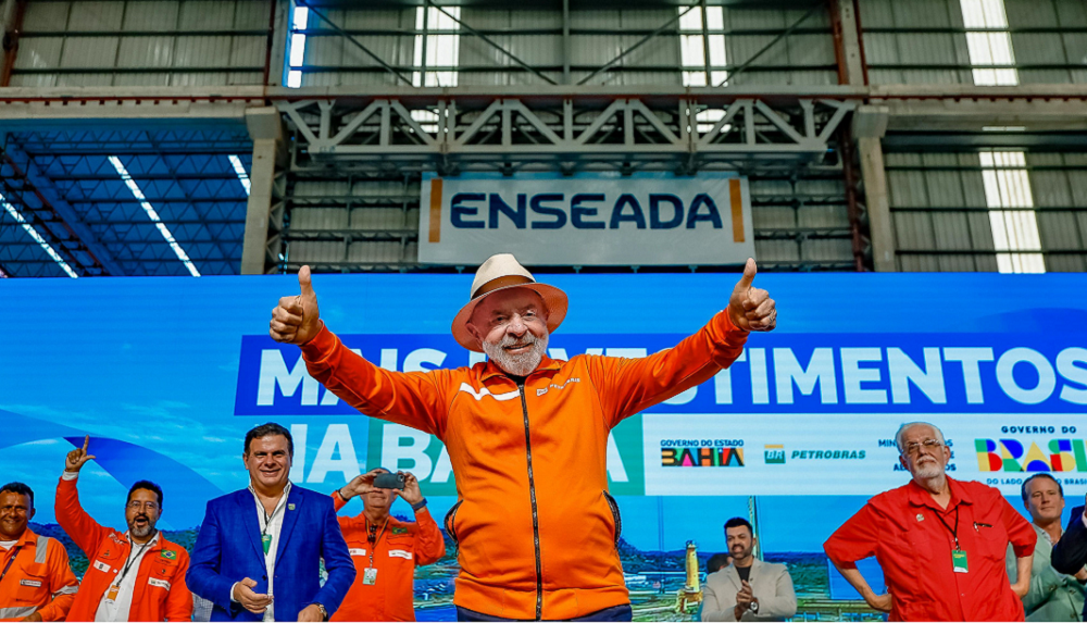 Lula em Cerimônia de anúncios para o Estado da Bahia