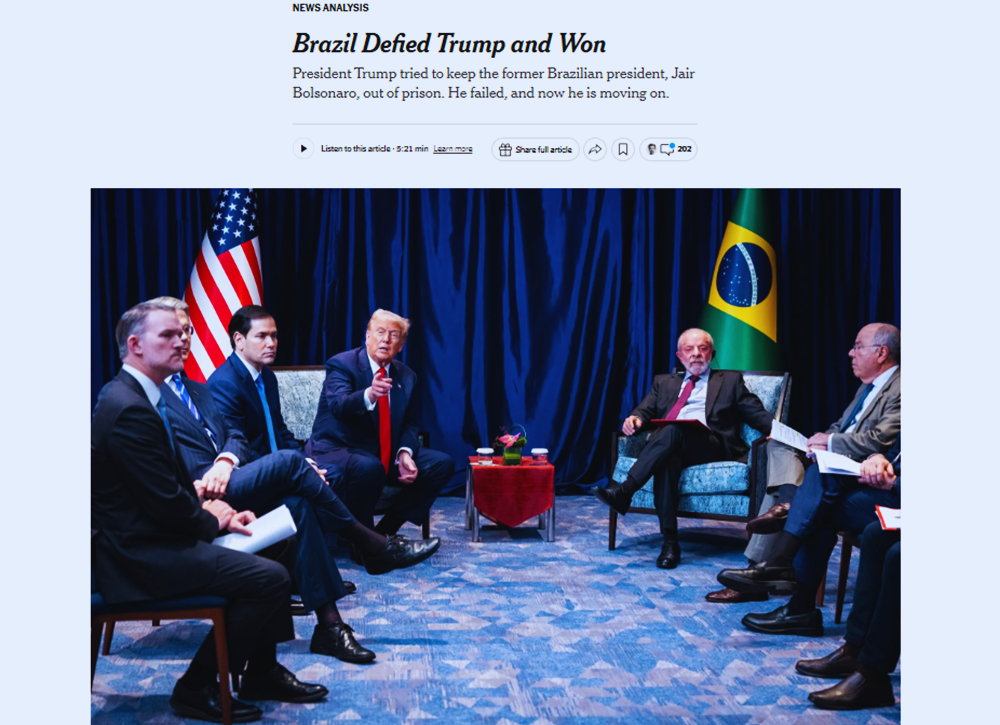 O ‘New York Times’ está certo sobre a vitória de Lula sobre Trump?