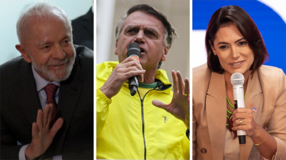 Lula, Jair Bolsonaro e Michelle Bolsonaro