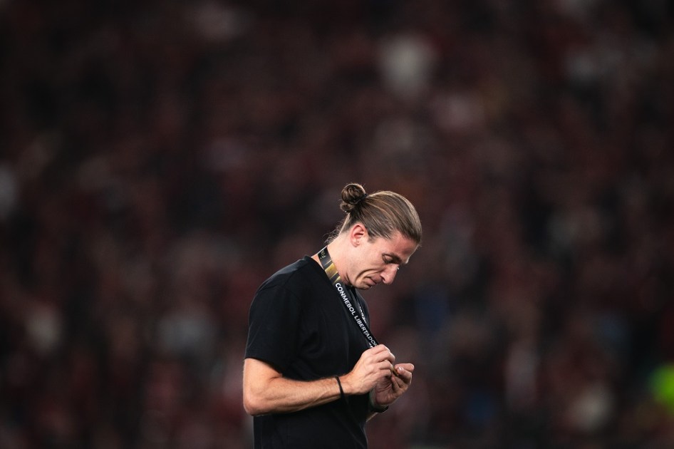 Filipe Luis (tecnico) durante partida da final da Conmenbol Libertadores entre SE Palmeiras e CR Flamengo no Monumental de Lima
