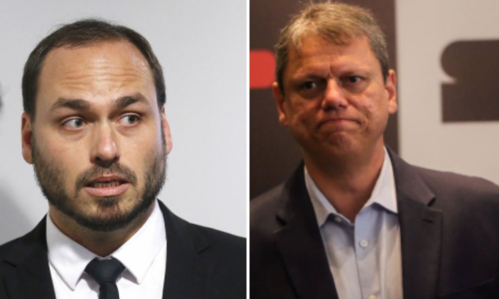 Carlos Bolsonaro e Tarcísio de Freitas