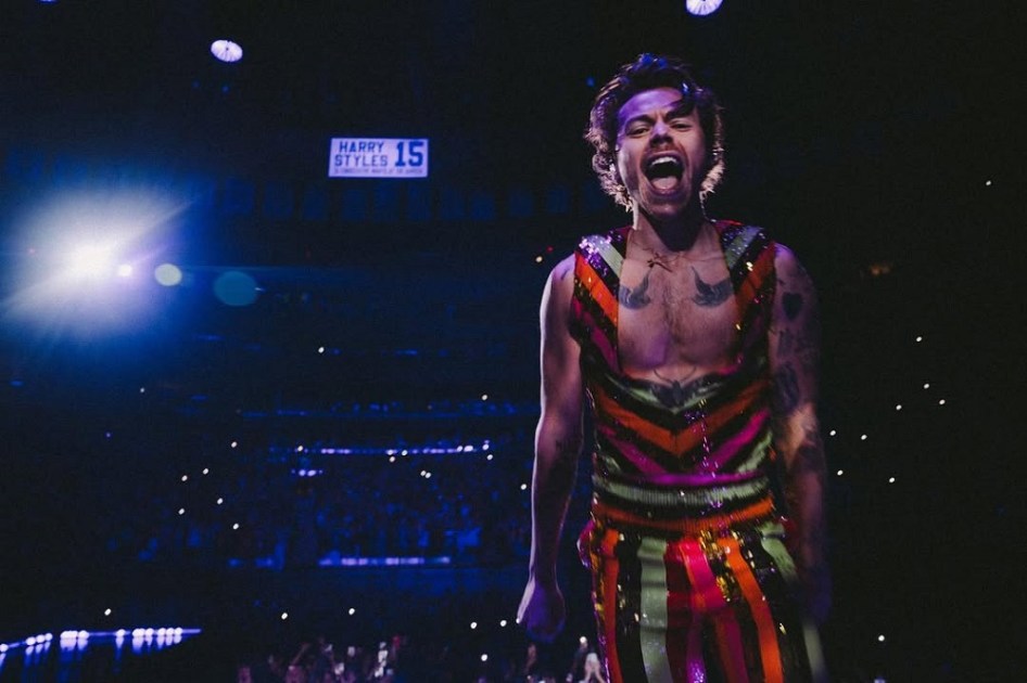 O cantor britânico Harry Styles durante show em Nova York