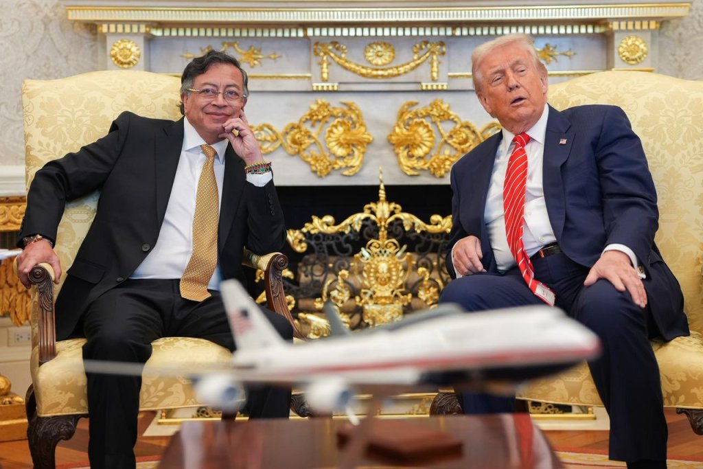 Trump diz estar ‘trabalhando’ com Petro no combate ao narcotráfico