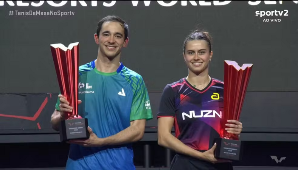 Calderano e Takahashi conquistam o título inédito do Grand Smash de tênis de mesa