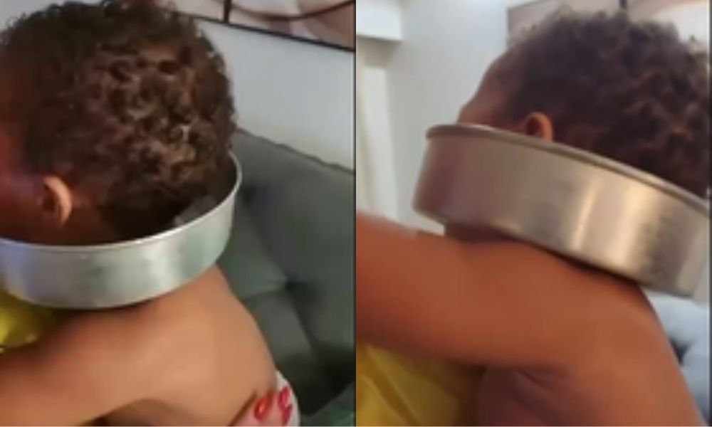 crinaça cabeça presa em forma