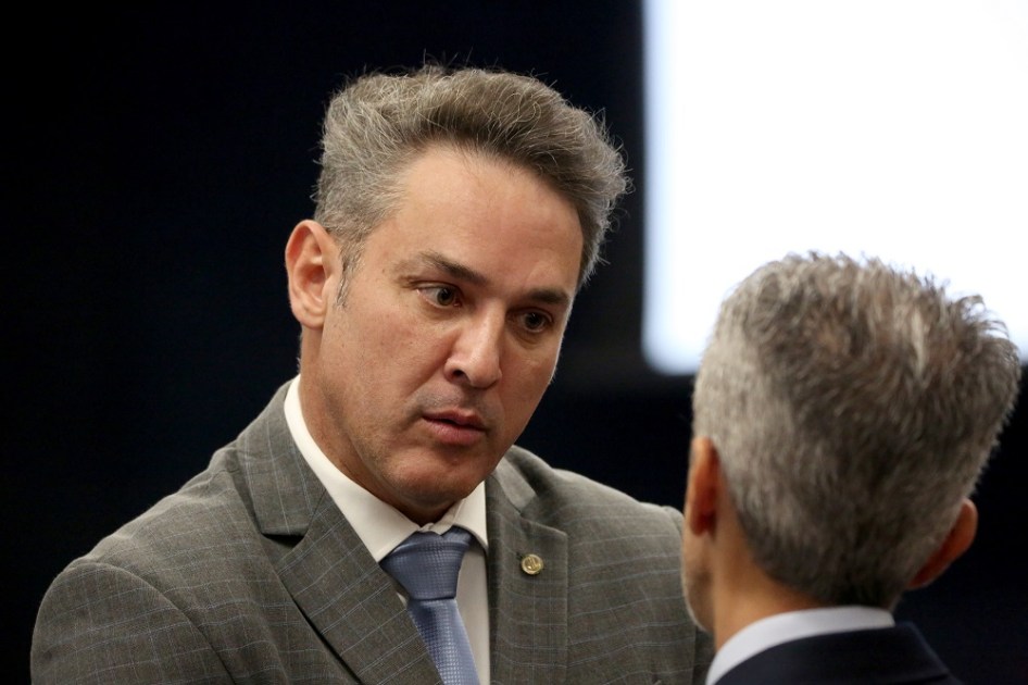 O deputado federal Luciano Lorenzini Zucco (PL) durante o julgamento da ação penal sobre a tentativa de golpe de Estado
