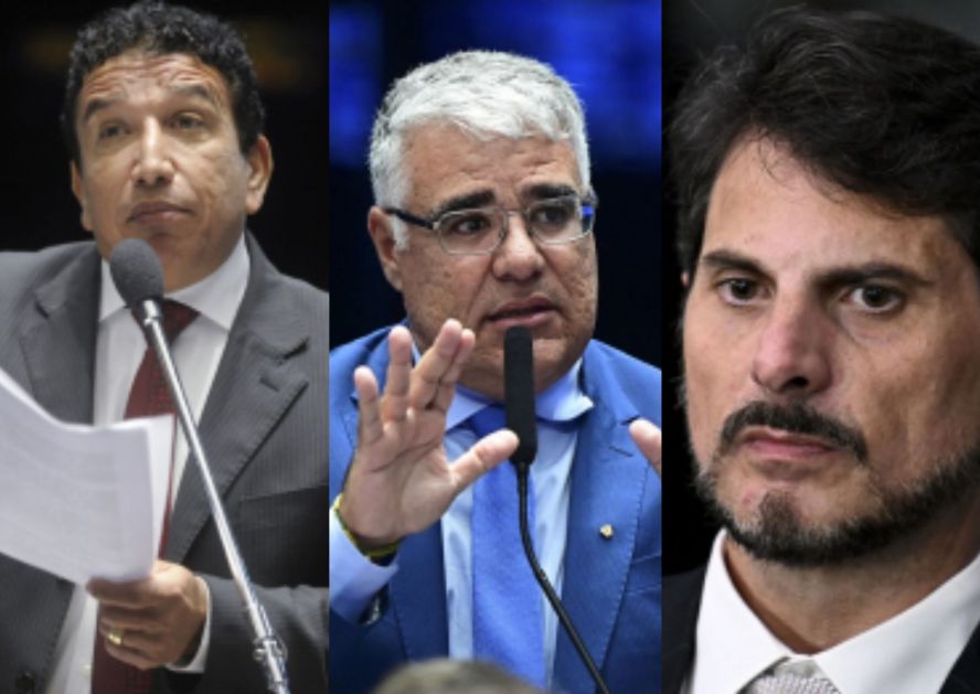 Senadores Magno Malta, Eduardo Girão e Marcos do Val