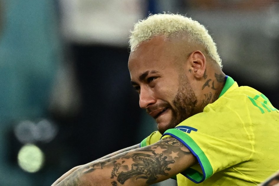 Neymar chora após Brasil ser eliminado pela Croácia na Copa do Mundo de 2022