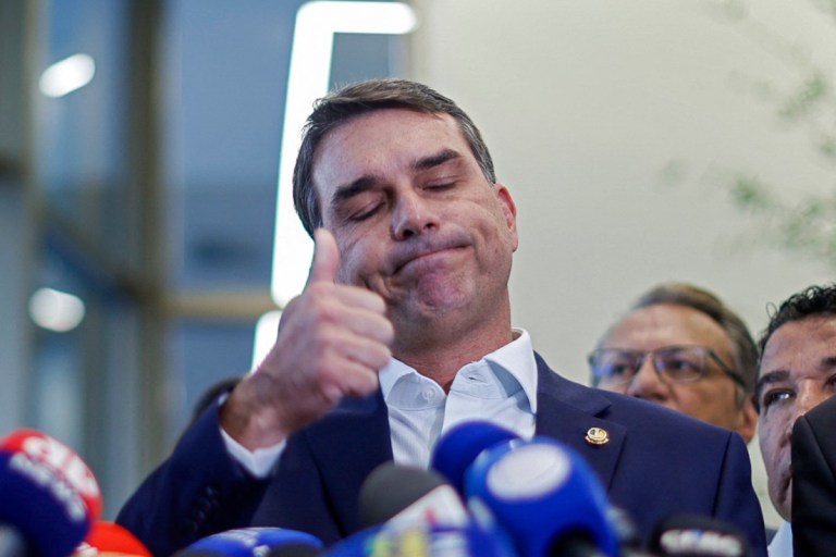 Senador e pré-candidato à presidência da República, Flávio Bolsonaro