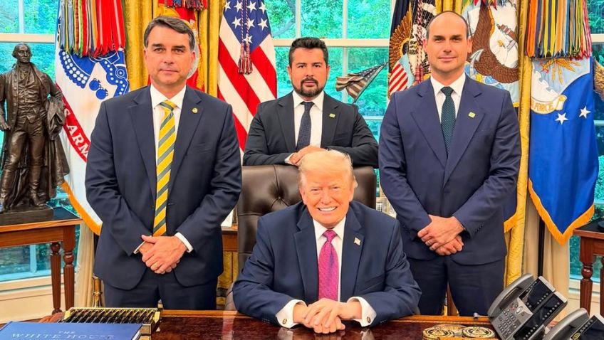 Flávio e Eduardo Bolsonaro se reunirão com núcleo dos EUA para a América Latina