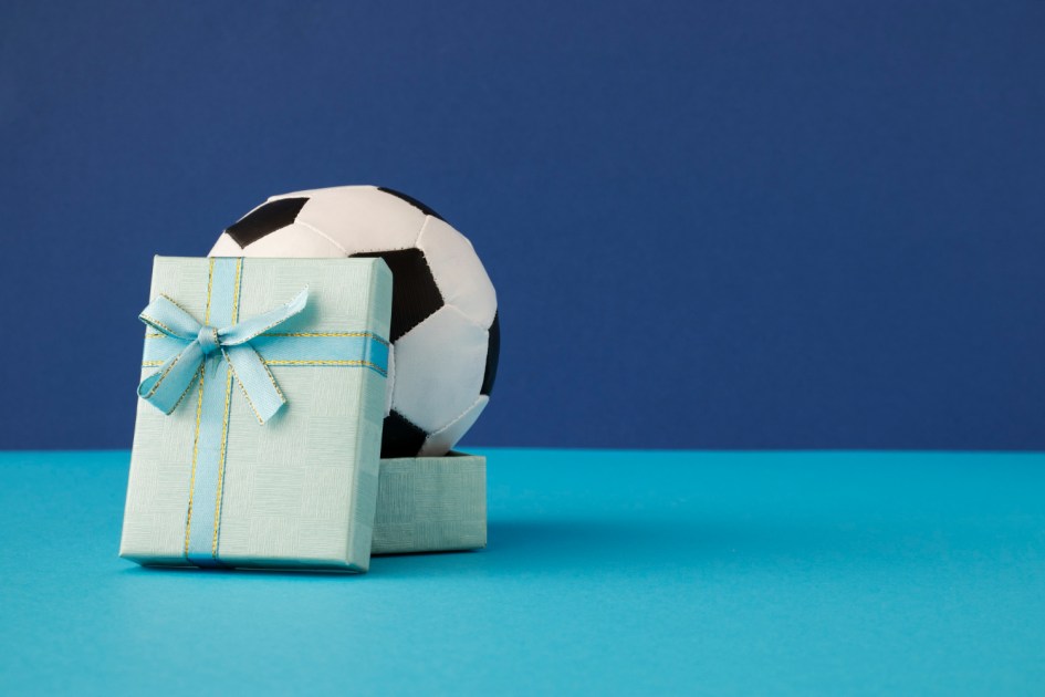 Presente temático de futebol