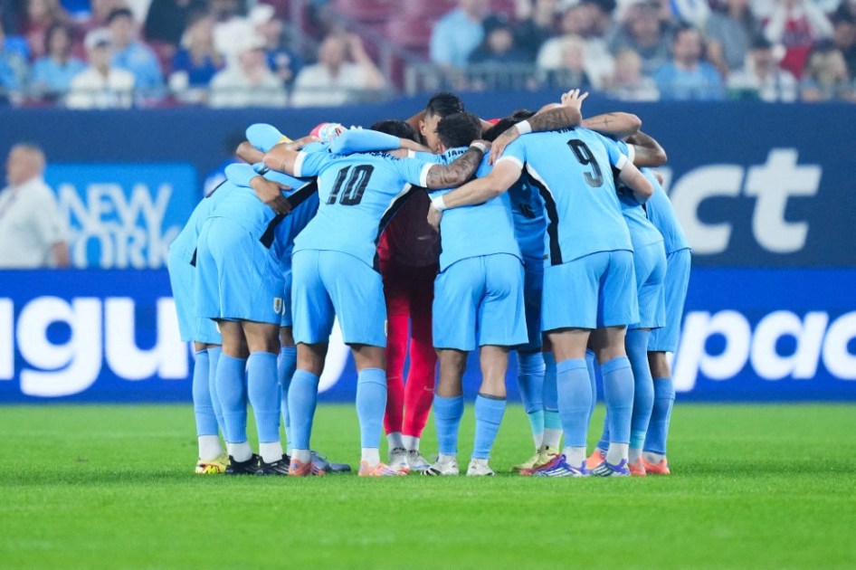 Seleção do Uruguai em amistoso contra os Estados Unidos