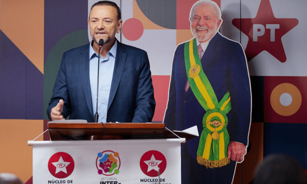 Presidente do PT, Edinho Silva, durante o IV Encontro Nacional de Evangélicos e Evangélicas do partido