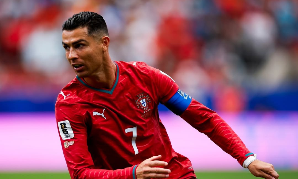 Cristiano Ronaldo durante partida entre Portugal x Cabo Verde