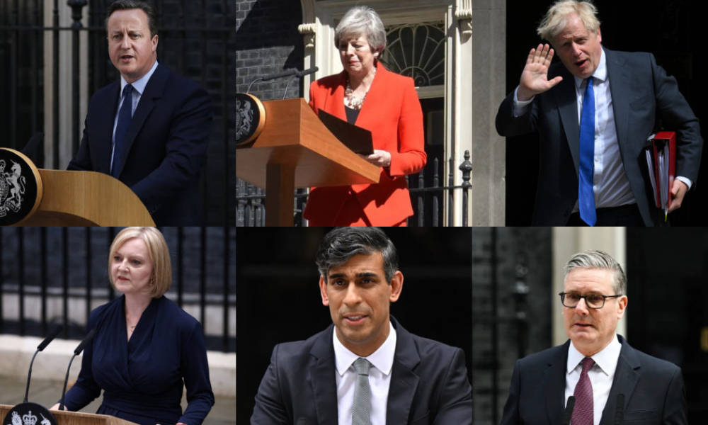 Do Brexit à renúncia de Starmer: quem foram os premiês do Reino Unido desde 2016