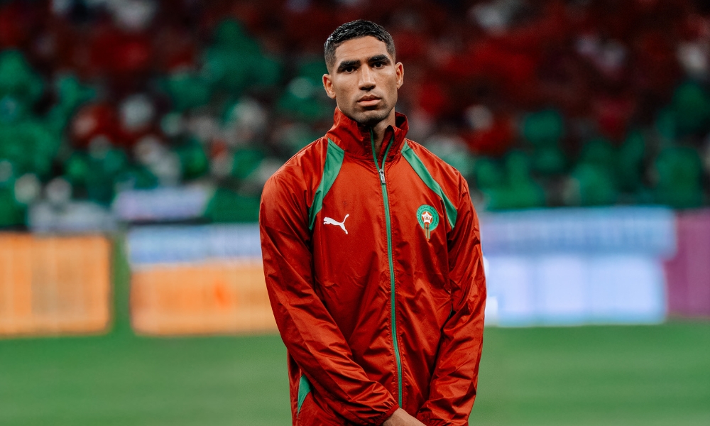 Jogador Achraf Hakimi da Seleção de Marrocos.