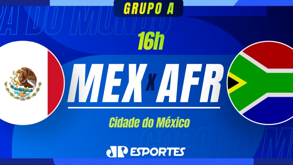 México x África do Sul: assista à transmissão da Jovem Pan