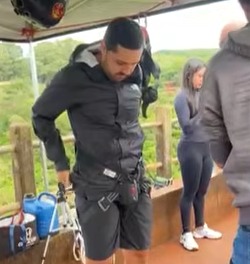 Novas imagens mostram jovem momentos antes de ser lançada de ponte sem cordas; veja