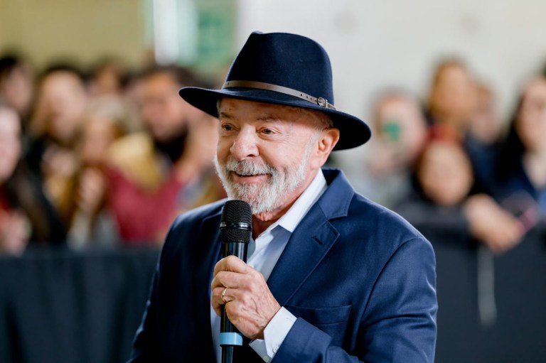 Lula em discurso no Instituto Mauá
