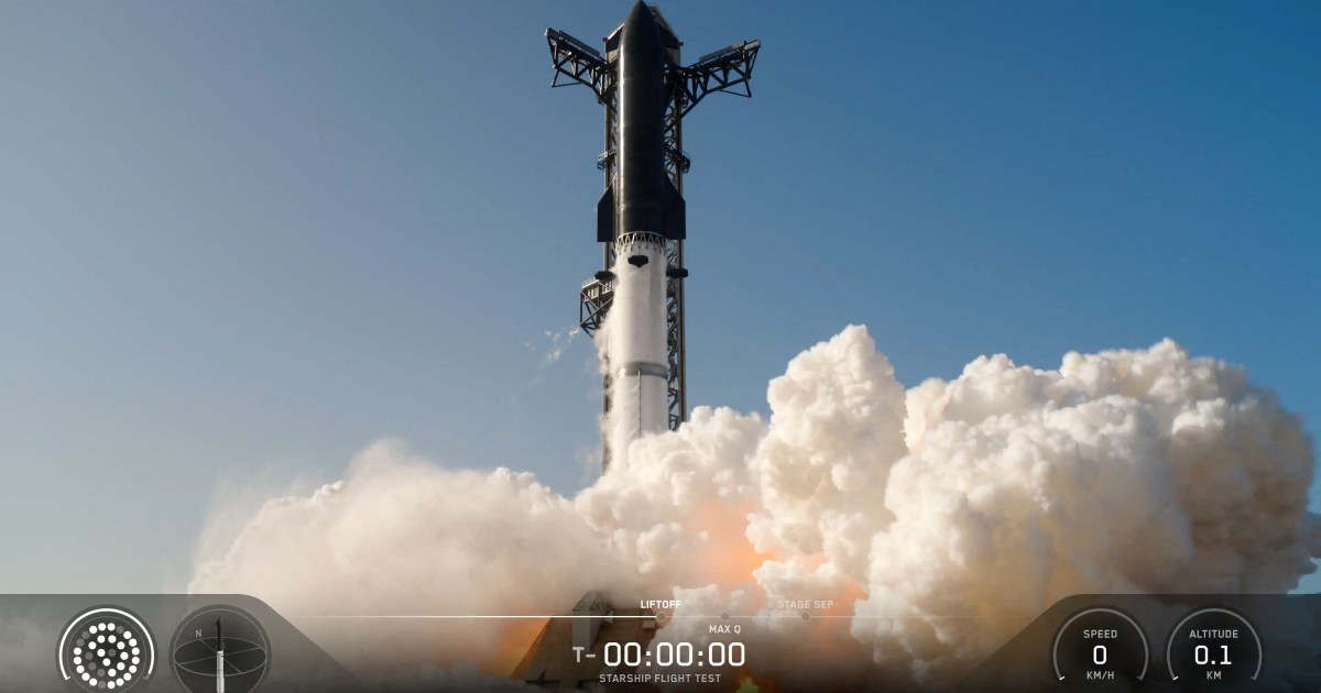 Starship conclui voo de teste com sucesso e avança rumo a Marte​‌​