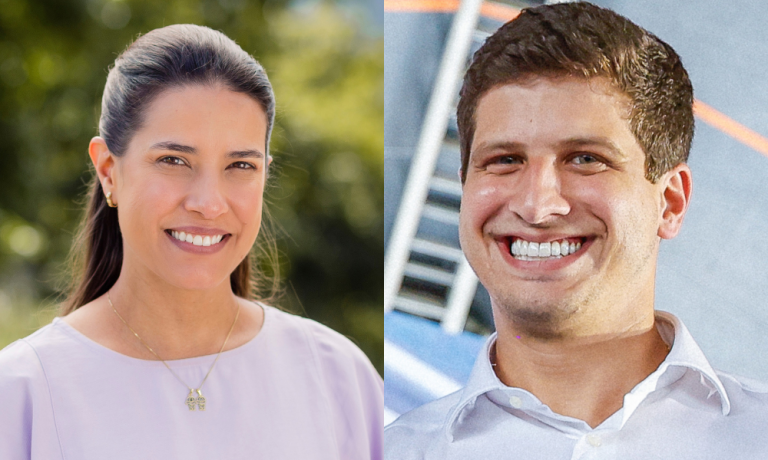 Raquel Lyra e João Campos, candidatos em PE.