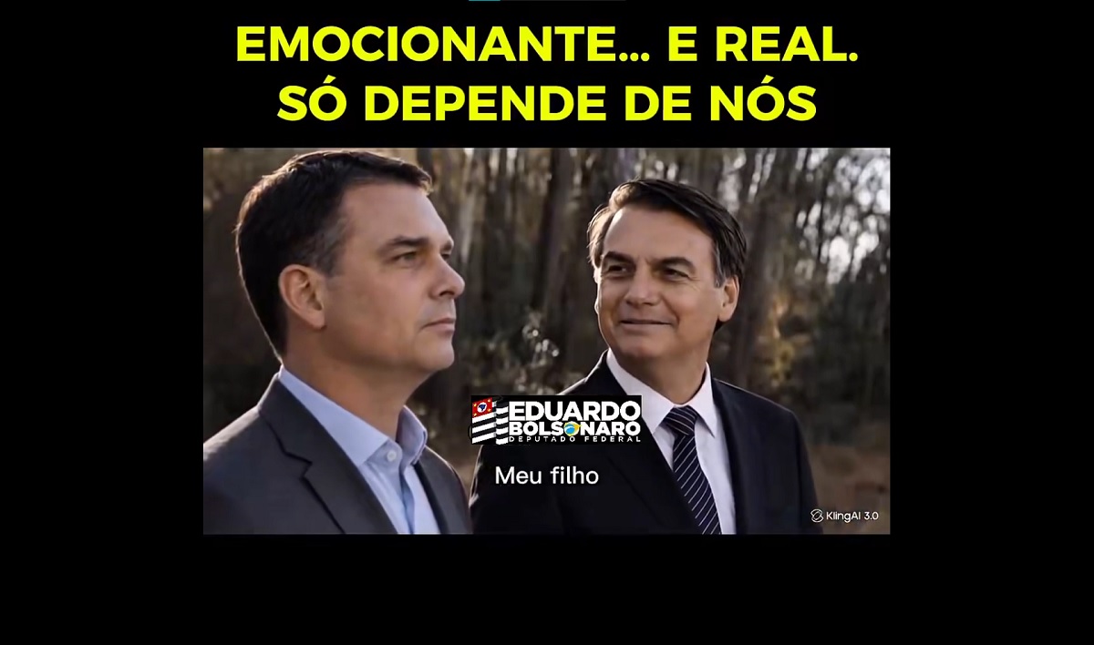 Eduardo publica vídeo de IA com Bolsonaro, inspirado em viral de Neymar; assista