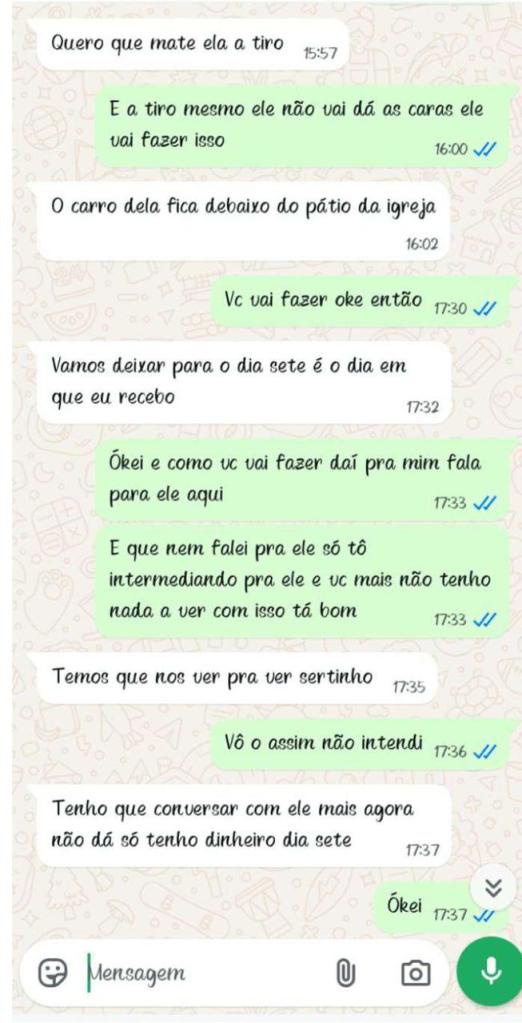 Conversas mostram possível plano de assassinato no PR.