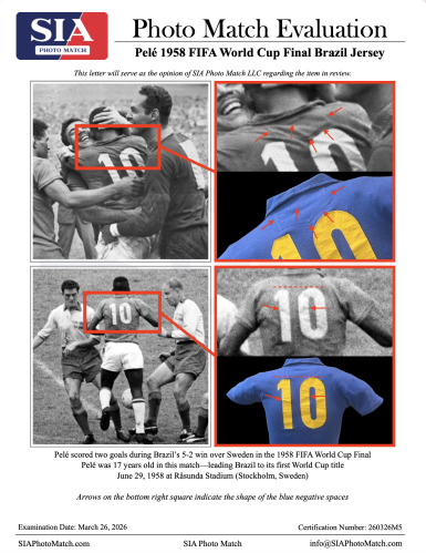 Camisa usada por Pelé na final da Copa de 1958 é leiloada por cerca de R$ 25 milhões
